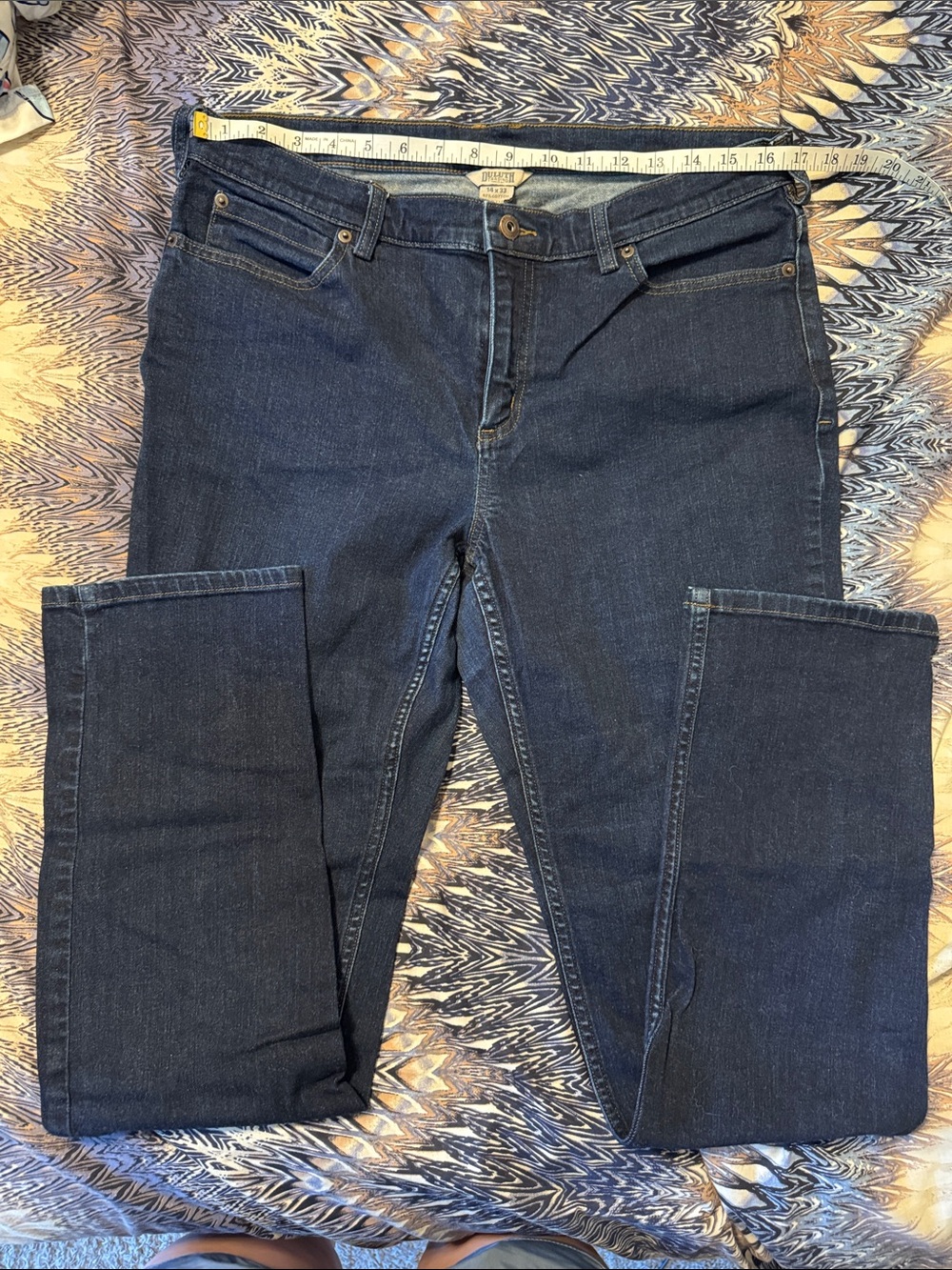 Dark Blue Duluth Trading Women’s Straight Leg Jeans - Classic Fit